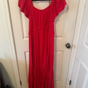 Ava & Viv Vibrant Red Maxi Dress
